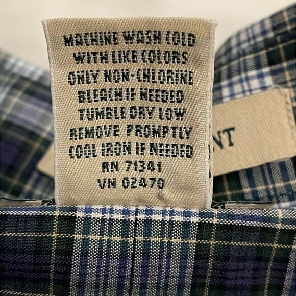 L.L. Bean Green Plaid Button Down Wrinkle Resistant Shirt Mens Size Extra Large - Picture 10 of 10